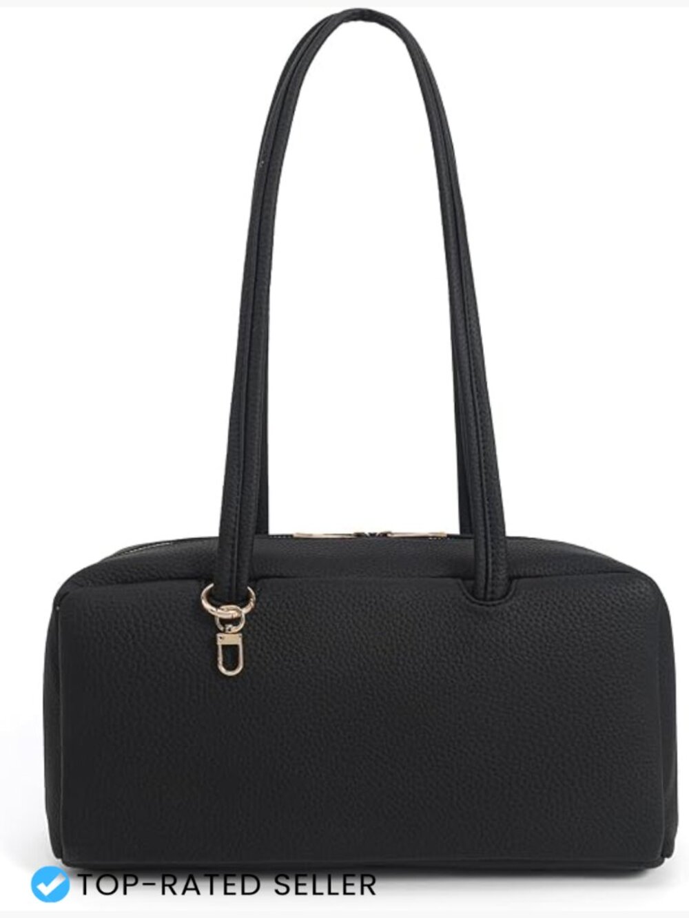 Slouchy Vegan Leather Bowler Tote Bag Shoulder Purse Work Office Travel Handbag